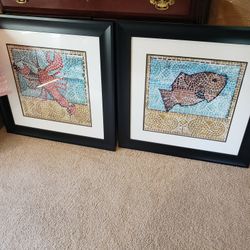 Lobster & Fish Artwork