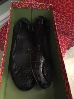 Tory burch croc print flats 8.5