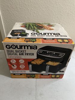 New GOURMIA DUAL BASKET DIGITAL AIR FRYER 