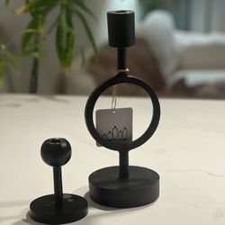Metal Black Candle Holders 2 For $12