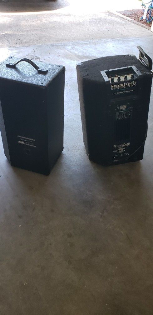 P.A. SPEAKER SYSTEM (AMPLIFIED) $100