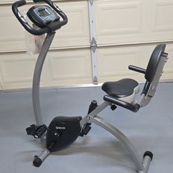 BCAN Folding Exercise Bike, Magnetic Upright Bicycle