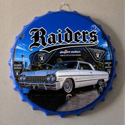 Raiders large bottle cap 14”