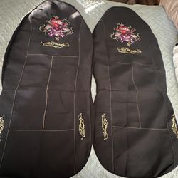 Ed Hardy "Love Kills Slowly" High Back Bucket Seat Covers...(New)...