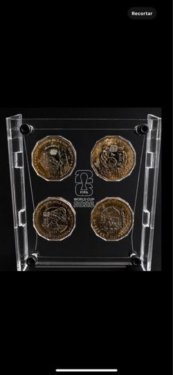 Monedas de 20 pesos del mundial  2026. Mexico
