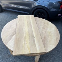Solid Wood Dining Table With Leaf