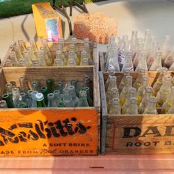 Collectible Soda Bottles And Crates
