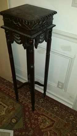 Hand carved mahogany wood table