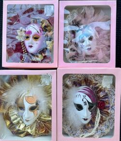 Vintage decorative face masks