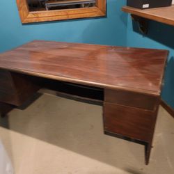 Large Wood Desk 73" X 36" X 30" H 