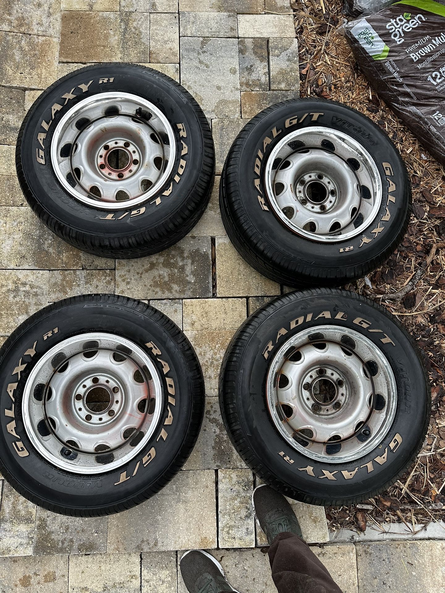 Mopar Rallye Rims And Tires 14 Inch Big Bolt Pattern