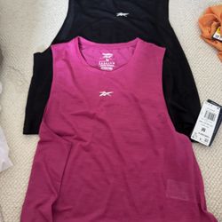 New Womens Lot Of 2 Size Medium Black And Pink Removal Tank Tops 