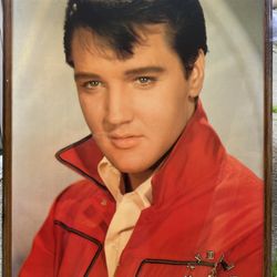 Elvis Picture Clock And Reg. Picture Lot Of 2