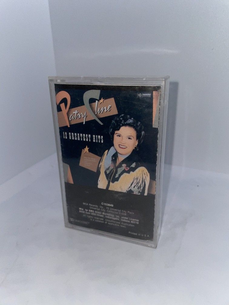 PATSY CLINE - 12 GREATEST HITS CASSETTE TAPE CLASSIC COUNTRY MUSIC VINTAGE 1988