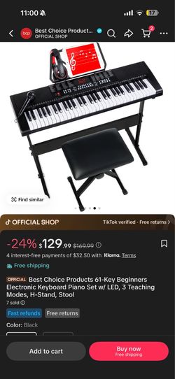 61- key electronic keyboard (include stand &bench