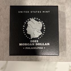 2021 Morgan Dollar Philadelphia Silver 21XE with BOX / COA 
