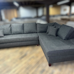 Free Delivery Gray sectional couch with large chaise
