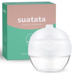Suatata Wearable Breast Pump︱Milk Catcher / Collector for Breastfeeding Relief with Pumping Function︱Silicone Reusable Nursing Pads for The Let-Down