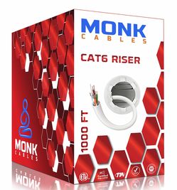 CAT6 Riser Cable Pure Copper 1000ft spool
