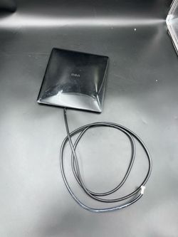 RCA Flat Indoor Digital HDTV TV Antenna Black Wall Mount Coax Untested