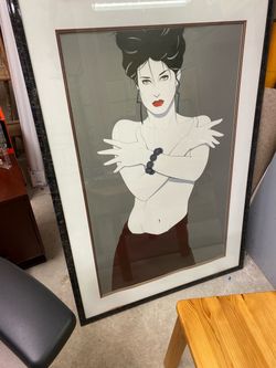 Large Framed Fashion Illustration Art Print