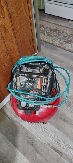 Porter cable air compressor 150 PSI w/ 25ft Husky air hose
