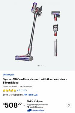 Dyson V8 Cordless Vacuum with 6 Accessories