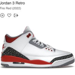 Jordan 3 Fire Red