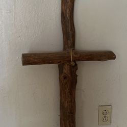 Blessed Hand Made Cross Made Out Of Oak