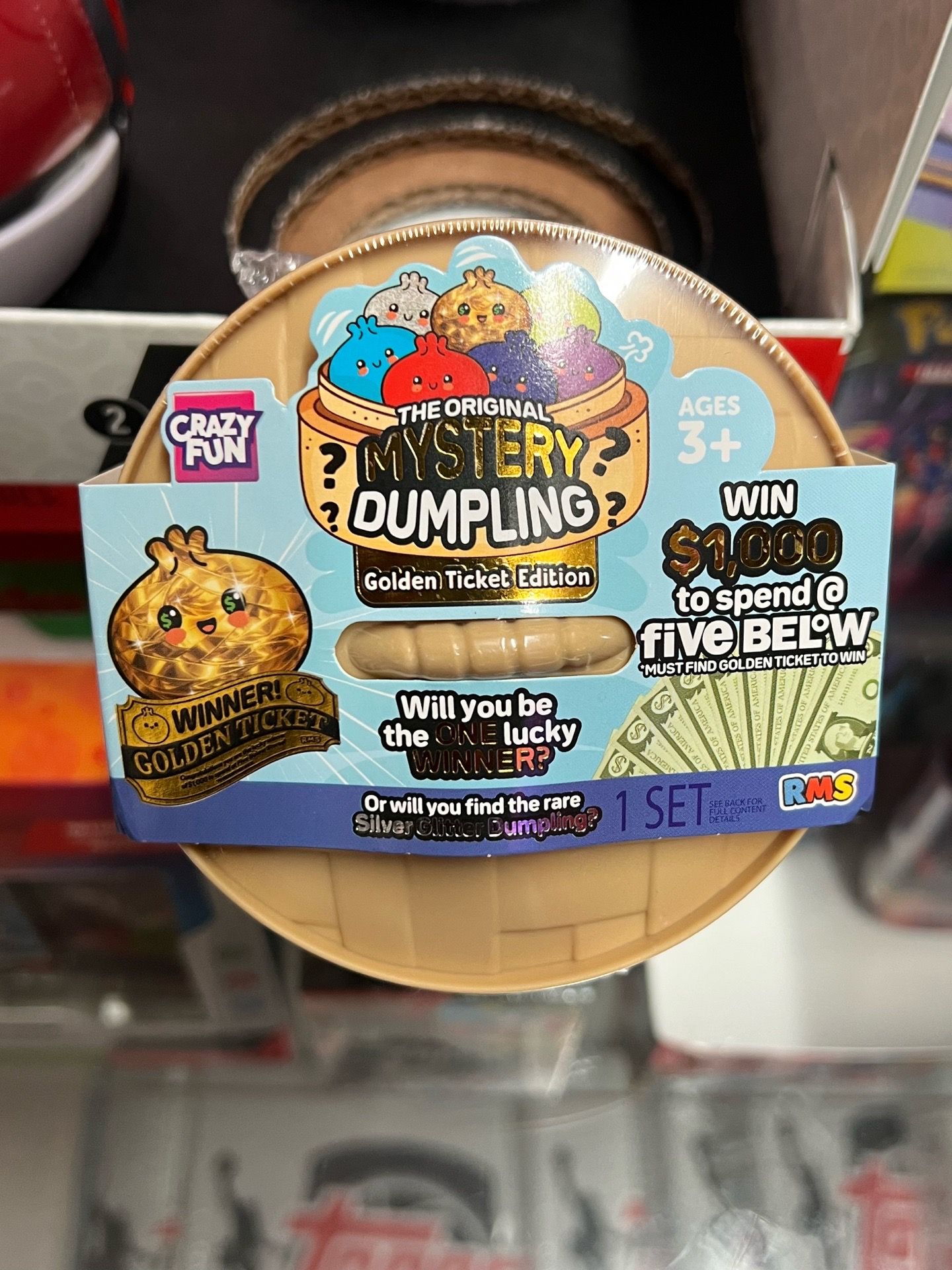 Crazy Fun Golden Ticket Edition Mystery Squishy Dumpling Blind Pack Five Below