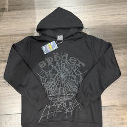 Black Sp5der hoodie Size Medium 