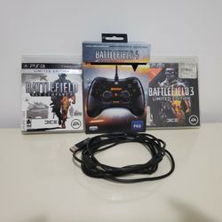 PDP Battlefield 4 PS3 Wired Controller w/ Battlefield 3 & Bad Company 2