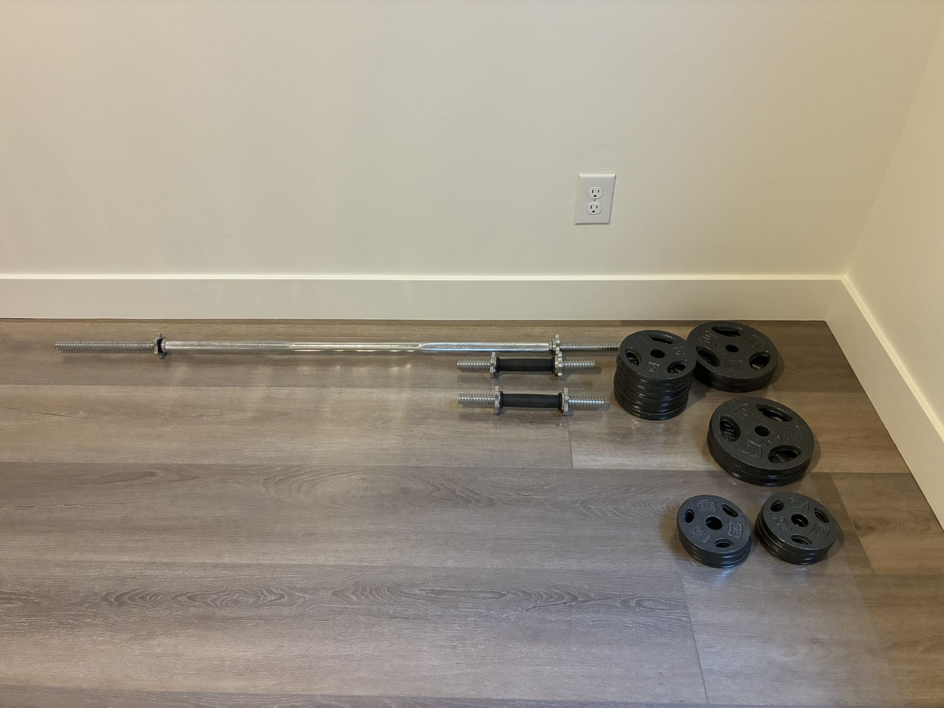 Black Cast Iron Adjustable Weights Set