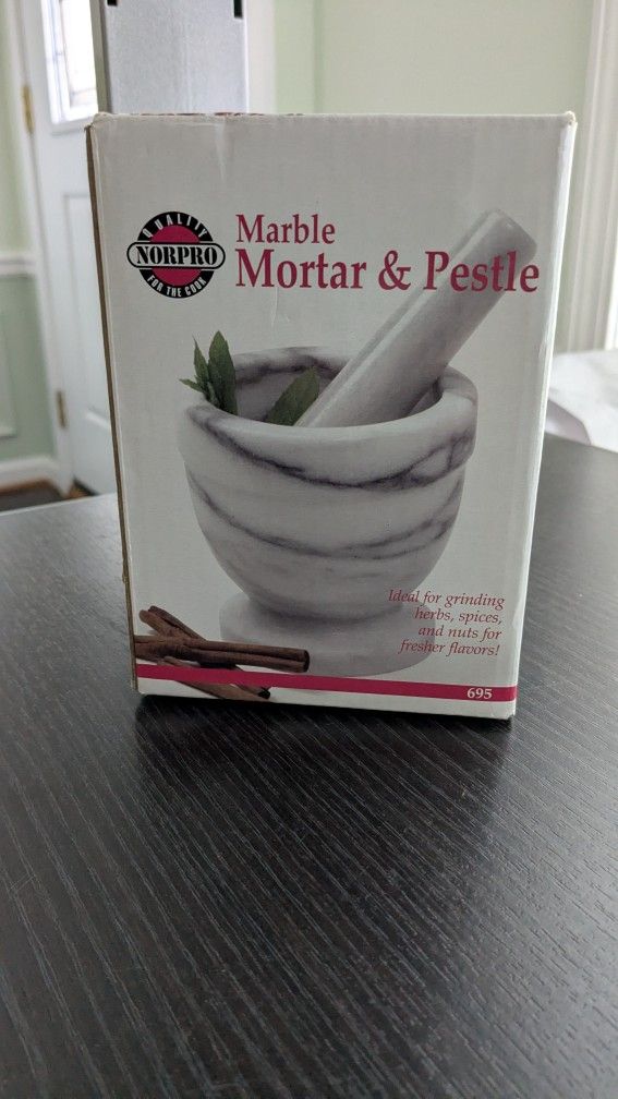 Marble Mortar & Pestle, New 