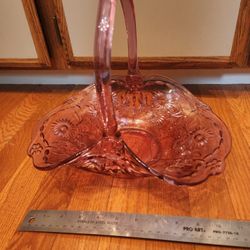 Vintage Fenton glass basket produced exclusively for Tiara Exclusives