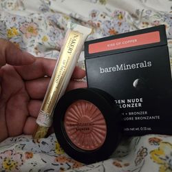 Blush/ bronzer & nakery lip treatment
