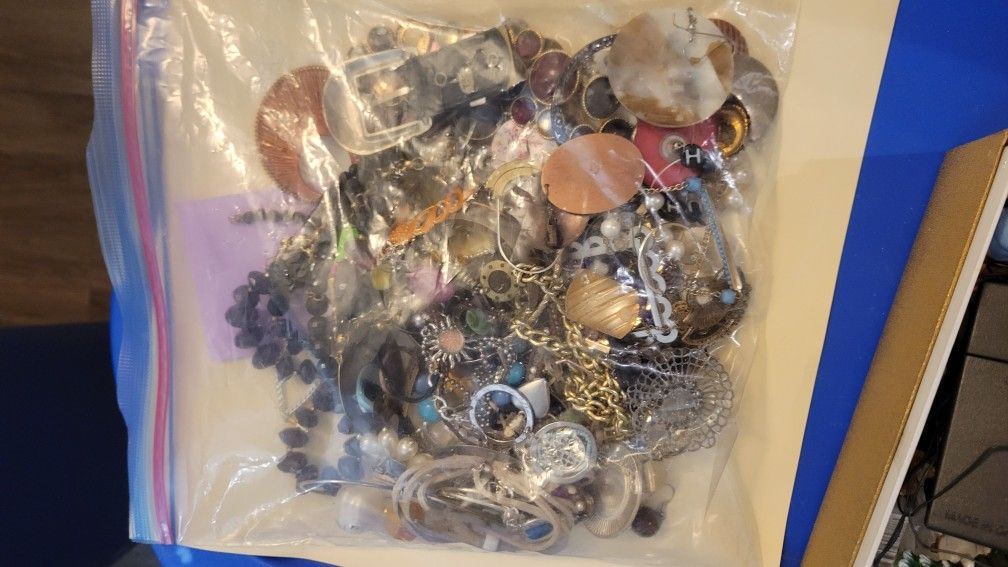 Big BAG of broken jewelry.
