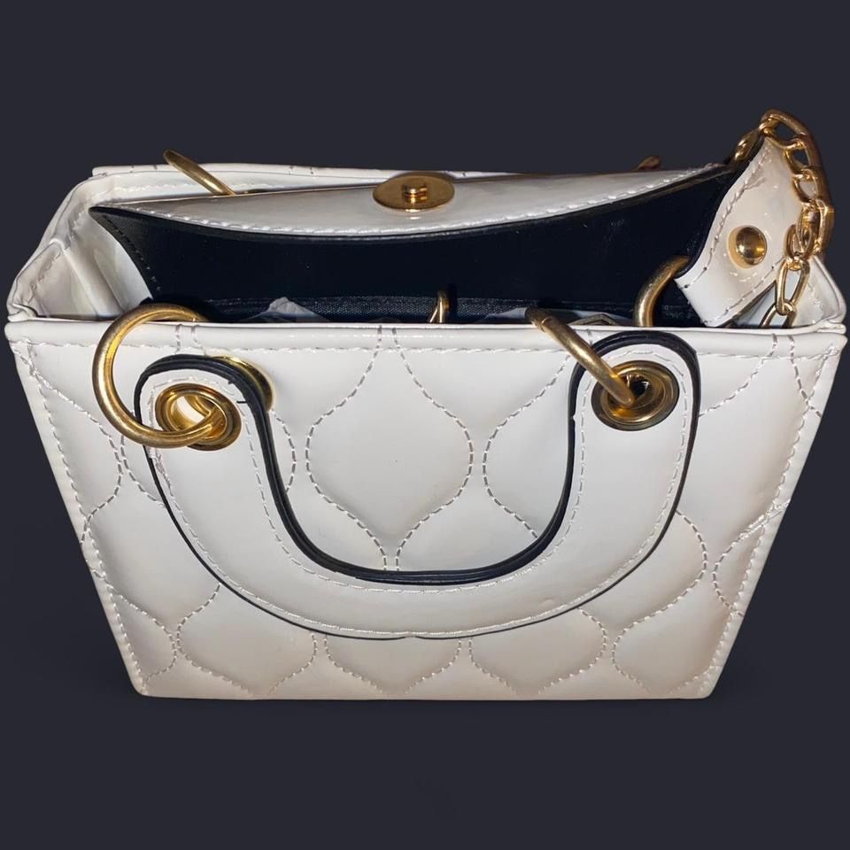 White And Gold Handbag