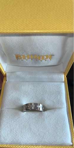 Bhindi Jewelers white gold Band Ring with Stones