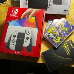NINTENDO SWITCH OLED BUNDLE WITH GAMES