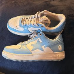 A BATHING APE Bape Sta Low Blue White (USED)