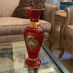 Antique Glass Amber Vose