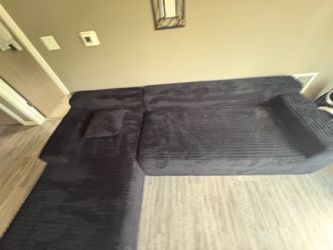 Black Foam Sectional Couch