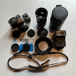 Minolta X-370 + Two Lenses + Extras