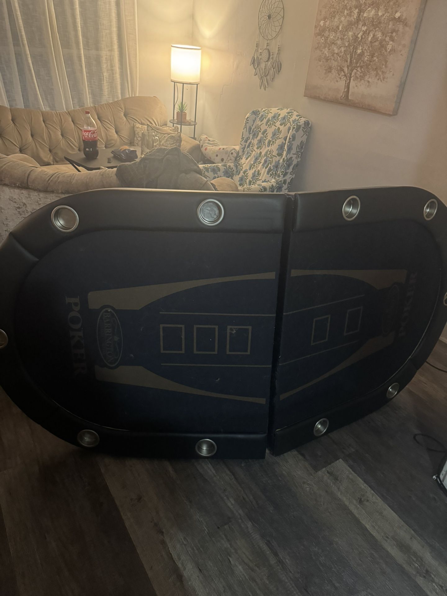 Poker Table And 3 Sets Of Chips