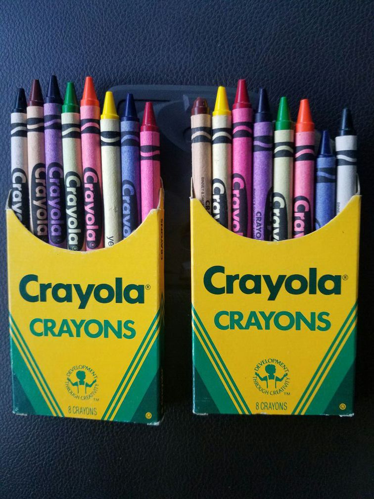 Vintage Crayola Fluorescent 1988 Crayons & Johnson's Baby Shampoo Premium