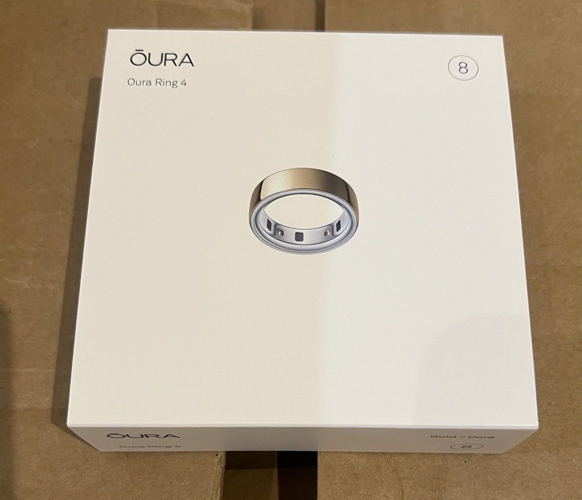 Oura Ring Series 4 - Gold, Size 8