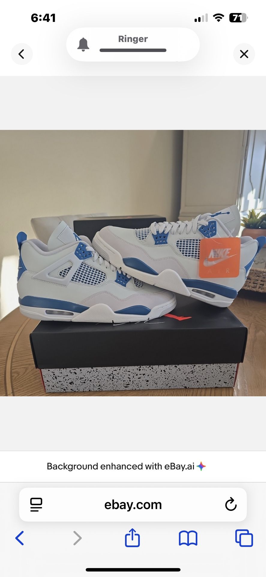 retro 4 military blue