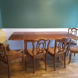 Mid Century Table Chairs And China Hutch