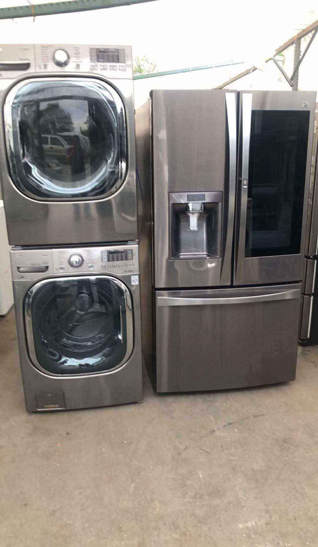 Refrigerator And Washer And Dryer